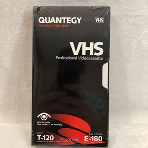 NEW Sealed Quantegy Professional Videocassette VHS Blank Tape CCTV T-120 E-180.